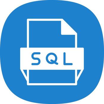 icono de formato de archivo sql vector