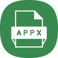 icono de formato de archivo appx vector