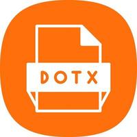 Dotx File Format Icon vector
