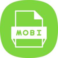 icono de formato de archivo mobi vector