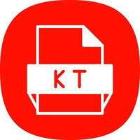 icono de formato de archivo kt vector