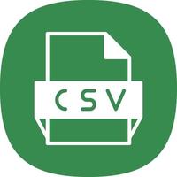 icono de formato de archivo csv vector