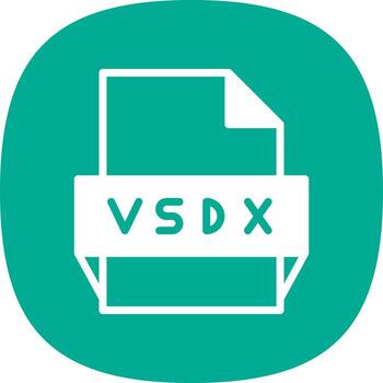 Vsdx File Format Icon vector