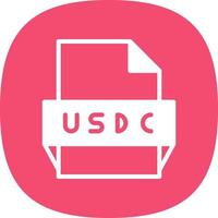 Usdc File Format Icon vector