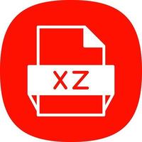 icono de formato de archivo xz vector