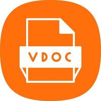 icono de formato de archivo vdoc vector