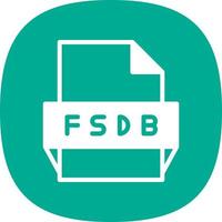 Fsdb File Format Icon vector