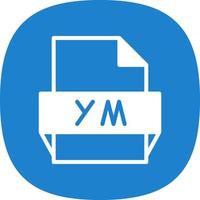 Ym File Format Icon vector