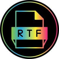 Rtf File Format Icon vector