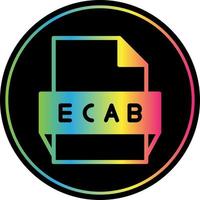 icono de formato de archivo ecab vector