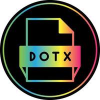 Dotx File Format Icon vector