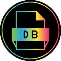 icono de formato de archivo db vector