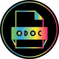 icono de formato de archivo odoc vector