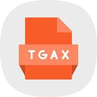 icono de formato de archivo tgax vector