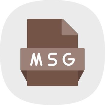 Msg File Format Icon vector