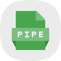 Pipe File Format Icon vector