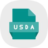 Usda File Format Icon vector