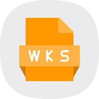 icono de formato de archivo wks vector