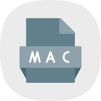 icono de formato de archivo mac vector