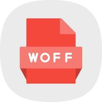 Woff File Format Icon vector