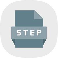 Step File Format Icon vector