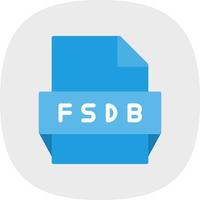 icono de formato de archivo fsdb vector
