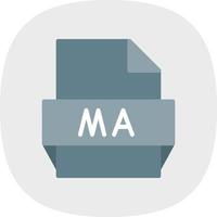 Ma File Format Icon vector