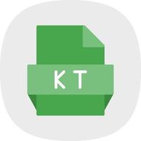 icono de formato de archivo kt vector