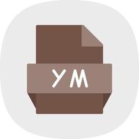 Ym File Format Icon vector