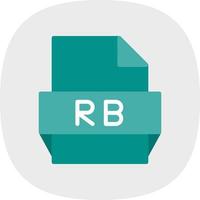 Rb File Format Icon vector