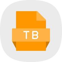 icono de formato de archivo tb vector