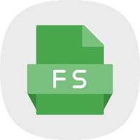 icono de formato de archivo fs vector