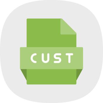 Cust File Format Icon vector