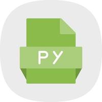 icono de formato de archivo py vector