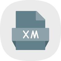 icono de formato de archivo xm vector