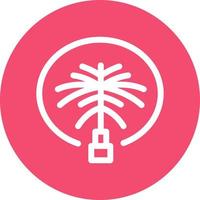 Palm Jumeirah Vector Icon Design