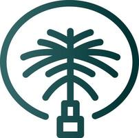 Palm Jumeirah Vector Icon Design