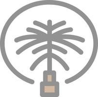 Palm Jumeirah Vector Icon Design