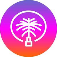 Palm Jumeirah Vector Icon Design