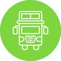 Double Decker Bus Vector Icon Design