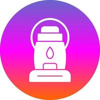 Oil Lamp Vector Icon Design