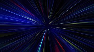 astratto ciclo continuo blu colorato radiale brillare raggi sfondo video