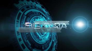 Big Data cinematic hitech technology title abstract background video