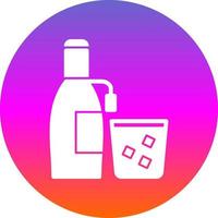 Wine Bottle Vector Icon Design