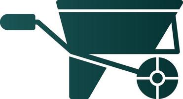 Wheelbarrow Vector Icon Design