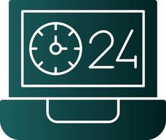 24 Hours Vector Icon Design