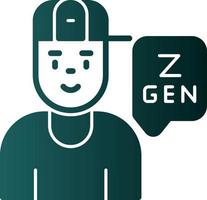 diseño de icono de vector de generación z