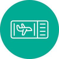 Plane Ticket Vector Icon Design