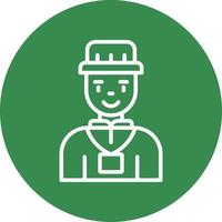 Tour Guide Man Vector Icon Design