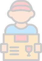 Delivery Man Vector Icon Design